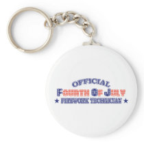 Official Fourth / 4th Of July Firework Technician Keychains