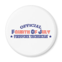 Official Fourth / 4th Of July Firework Technician Magnets