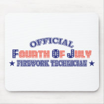 Official Fourth / 4th Of July Firework Technician Mouse Pads