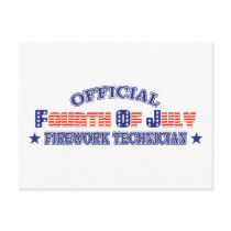 Official Fourth / 4th Of July Firework Technician Post Cards