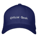 Official Geek Hat Embroidered Hat Official Geek Hat Embroidered Hat