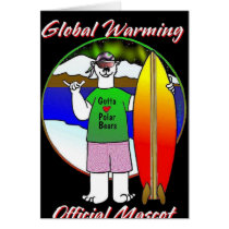 Official Global Warming Mascot cards by cabinfeverdavid Official Global Warming Mascot cards