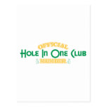 Official Hole In One Club Member Post Card