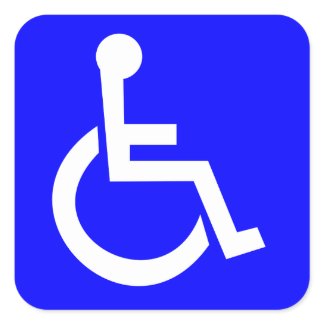 Official International symbol of access Square Stickers