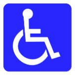 Official International symbol of access stickers