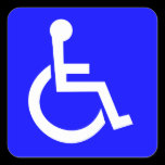 Official International symbol of access Square Stickers