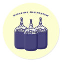 Official Jug Tester Round Sticker