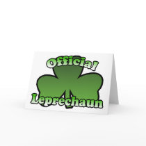 Official Leprechaun Shamrock Greeting Card