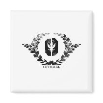 Official Logo Magent magnets by officialapparel Official Logo Magent magnets
