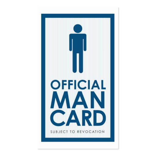 Official Man Card Business Card Templates (front side)