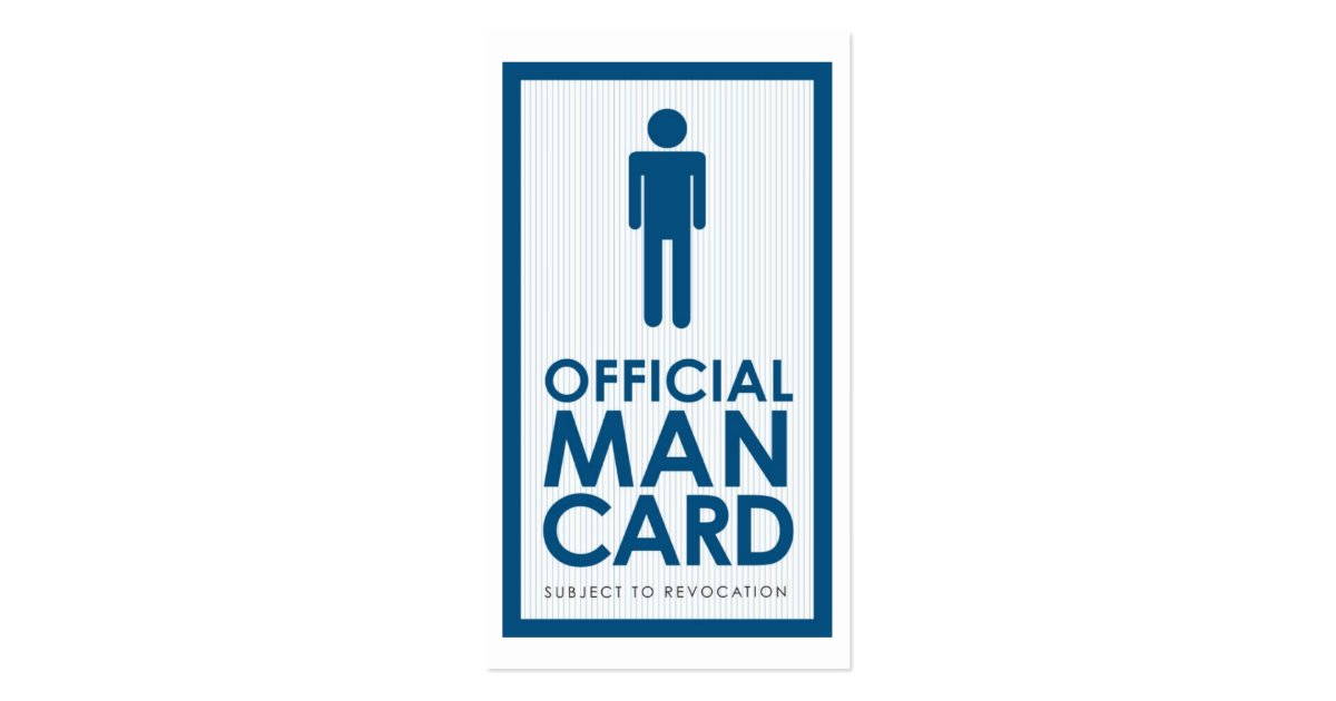 Official Man Card Standard Business Card : Zazzle