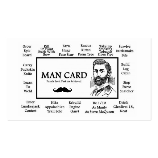 Official Man Cards! Business Card Templates