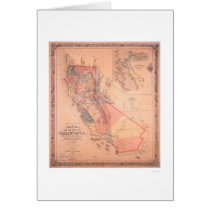 Official Map of California Greeting Cards