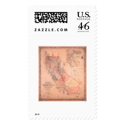 Official Map of California Stamps