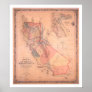 Official Map of California Poster