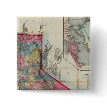 Official map of the State of California Pinback Buttons