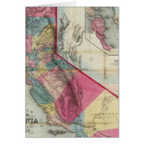 Official map of the State of California Greeting Cards