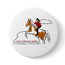 Official Patch of Heaven Stables Logo Button by savvysundance Official Patch of Heaven Stables Logo Button