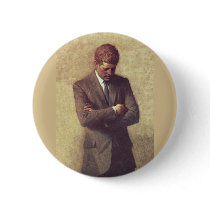 Official Portrait John F. Kennedy Pinback Button