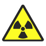 Official radioactive trefoil symbol sticker
