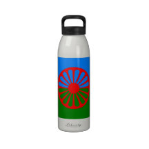 Official Romany gypsy flag Reusable Water Bottles