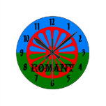 Official Romany gypsy flag wall clocks