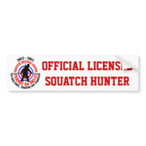 Official squatch hunter bumper sticker