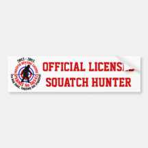 Official squatch hunter bumper sticker
