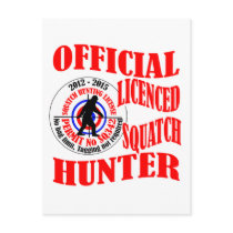 Official squatch hunter post card