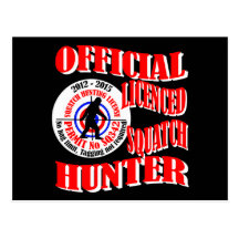 Official squatch hunter postcards