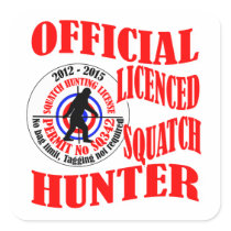 Official squatch hunter sticker