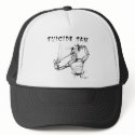 Official Suicide Sam Merch Art by Matt Mayfield hats
