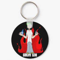 Official Suicide Sam Merch Art by Shannon Justice keychains