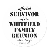 Official Survivor of Our Family Reunion sticker