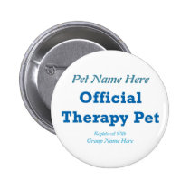 Official Therapy Pet buttons