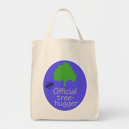 Official Tree-Hugger Reusable Grocery Bag Grocery Tote Bag