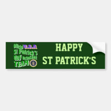 Official U.S.A St Patrick's drinking team Bumper Stickers