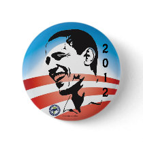Official Vermont for OBAMA 2012 political pinback 