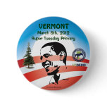 Official Vermont for OBAMA 2012 political pinback  buttons