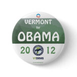 Official Vermont for Obama in 2012 political pinba buttons
