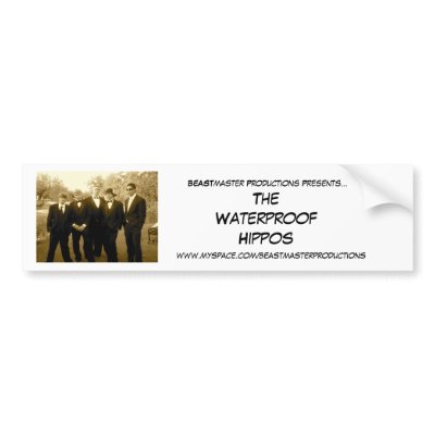 Official Waterproof Hippos Bumper Sticker by mtl2023