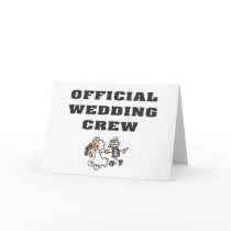 Official Wedding Crew Card