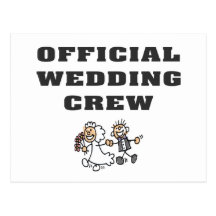 Official Wedding Crew Postcard