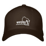 Official White Outline Logo Fitted Hat Embroidered Hat