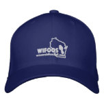 Official White Outline Logo Fitted Hat Embroidered Hat