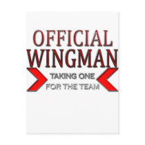 Official WingMan Taking One For The Team Red Post Card