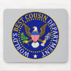 Official World's Best Cousin Seal Standard Mousepad