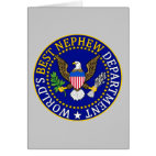 Official World's Best Nephew Department Seal Greeting Card