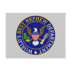 Official World's Best Nephew Department Seal Postcard