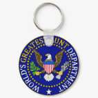 Official World's Greatest Aunt Department Seal Round Keychain